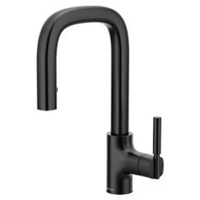 Matte Black One-Handle Pulldown Bar Faucet by Moen