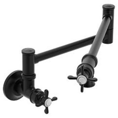 Matte black two-handle kitchen faucet by Moen