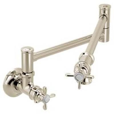 Polished nickel two-handle kitchen faucet by Moen