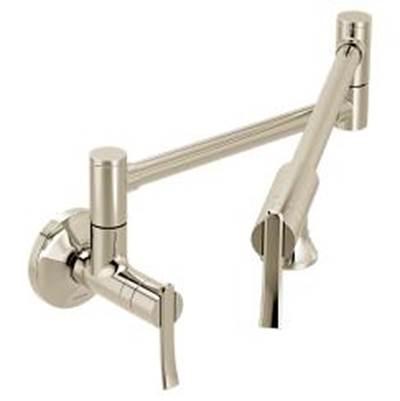 Polished nickel two-handle kitchen faucet by Moen