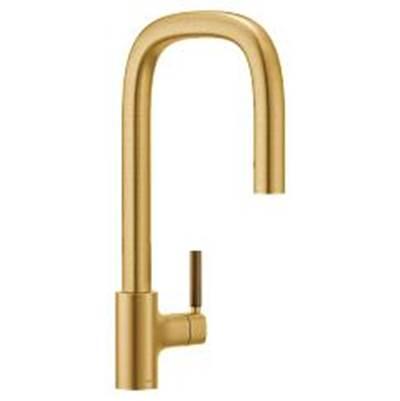 Brushed Gold One-Handle Pulldown Kitchen Faucet by Moen