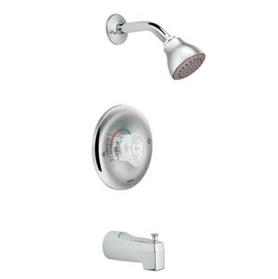 Chrome Posi-Temp(R) tub/shower by Moen