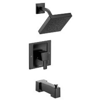 Matte black Posi-Temp(R) tub/shower by Moen