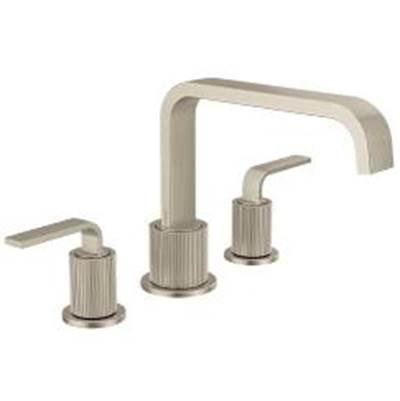 Brushed Nickel Two-Handle Roman Tub Faucet by Moen