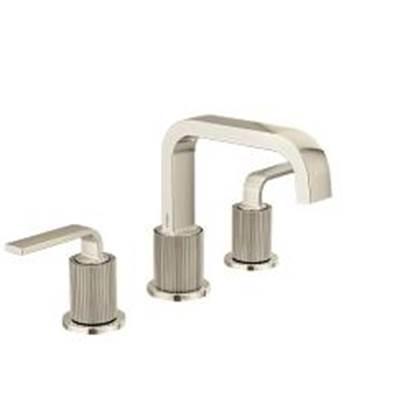 Brushed Nickel/Polished Nicke Two-Handle Bathroom Faucet by Moen