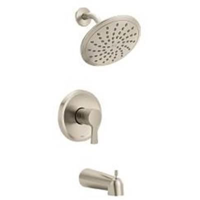 Brushed nickel M-CORE 2 series tub/shower