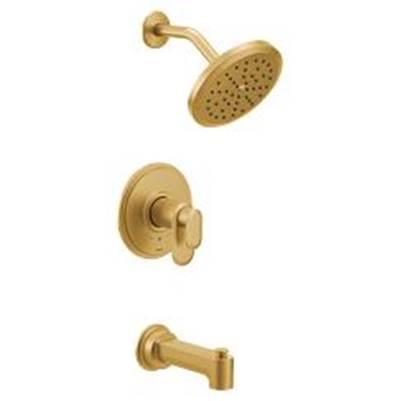 Greenfield Brushed Gold M-Core 4-Series Tub/Shower by Moen