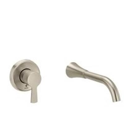 Brushed nickel one-handle tub filler