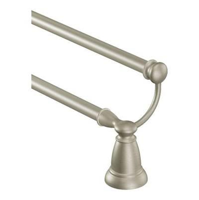Brushed Nickel 24'' Double Towel Bar by Moen