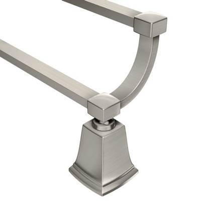 Brushed Nickel 24'' Double Towel Bar by Moen