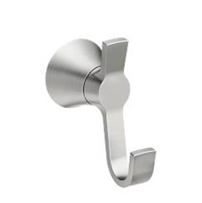 Brushed Nickel Double Robe Hook by Moen