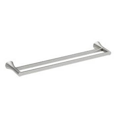 Brushed Nickel Double Towel Bar by Moen