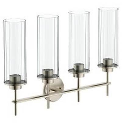 Brushed Nickel Four Globe Bath Light by Moen