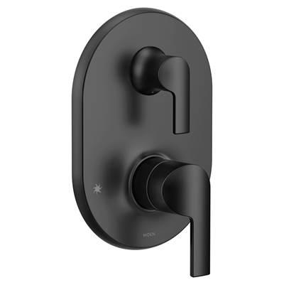 Doux M-CORE 3-Series 2-Handle Shower Trim with Integrated Transfer Valve in Matte Black (Valve Sold Separately) by Moen