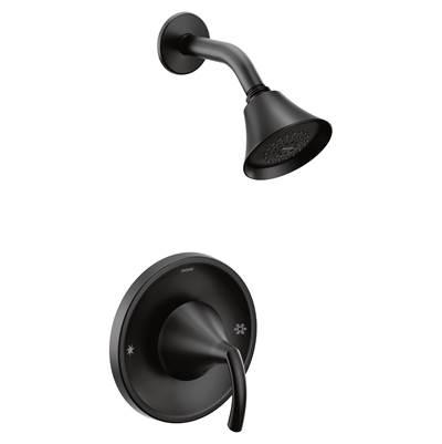 Glyde 1-Spray Single-Handle Posi-Temp Shower Faucet Trim Kit in Matte Black (Valve Sold Separately) by Moen