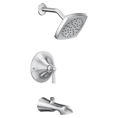 Flara Posi-Temp Eco-Performance 1-Handle Tub and Shower Faucet Trim Kit in Chrome (Valve Sold Separately) by Moen