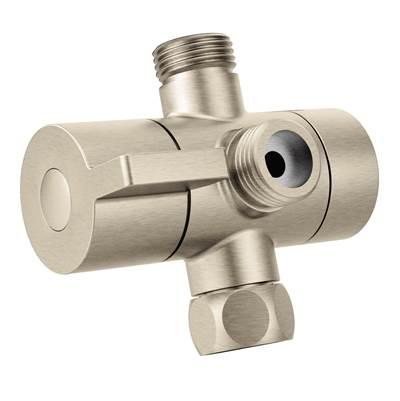 Non-Pivoting Shower Arm Diverter, Brushed Nickel
