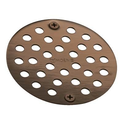 4-Inch Screw-In Shower Strainer Drain Cover, Oil Rubbed Bronze by Moen