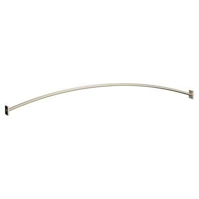 Brushed Nickel Adjustable Curved Shower Rod by Moen