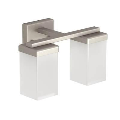 Brushed Nickel Two Globe Bath Light by Moen