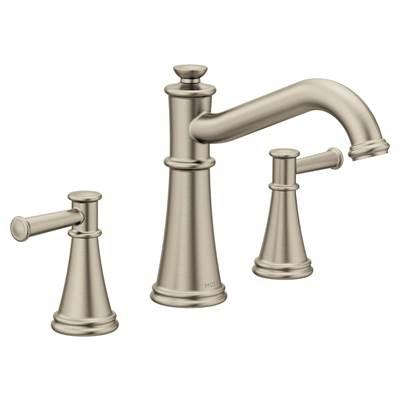 Belfield 2-Handle Deck-Mount Roman Tub Faucet in Brushed Nickel (Valve Sold Separately) by Moen