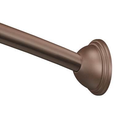 Old World Bronze Adjustable Curved Shower Rod by Moen