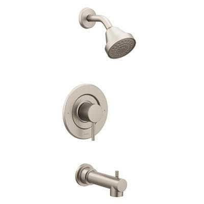 Align Single-Handle Posi-Temp Eco-Performance Tub and Shower Faucet Trim Kit in Brushed Nickel (Valve Sold Separately) by Moen