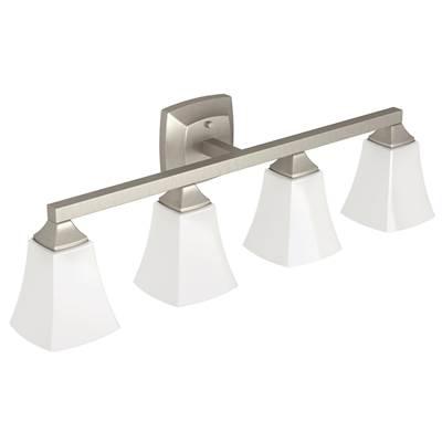 Brushed Nickel Four Globe Bath Light by Moen