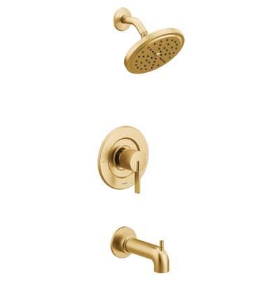 Cia Posi-Temp Eco-Performance 1-Handle Tub and Shower Faucet Trim Kit in Brushed Gold (Valve Sold Separately) by Moen