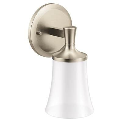 Brushed Nickel One Globe Bath Light by Moen