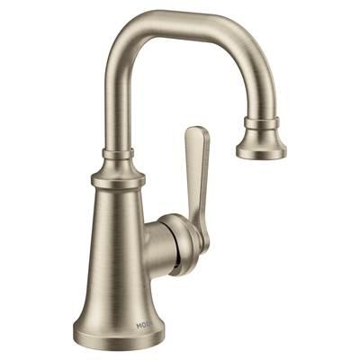 Colinet One-Handle Single Hole Traditional Bathroom Sink Faucet in Brushed Nickel by Moen