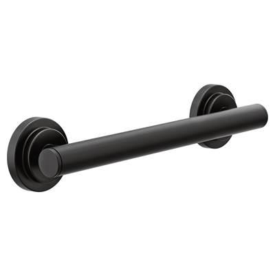 Matte Black 12'' Designer Grab Bar by Moen