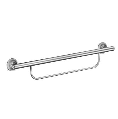Chrome 24'' Grab Bar With Towel Bar by Moen
