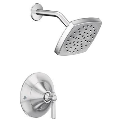 Flara Posi-Temp Rain Shower 1-Handle Shower Only Faucet Trim Kit in Chrome (Valve Sold Separately) by Moen