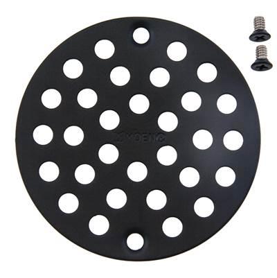 4-Inch Screw-In Shower Strainer Drain Cover, Wrought Iron by Moen