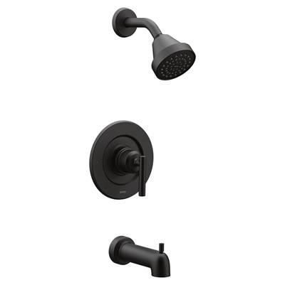 Gibson Posi-Temp Pressure Balancing Eco-Performance Modern Tub and Shower Trim, Valve Required, Matte Black by Moen