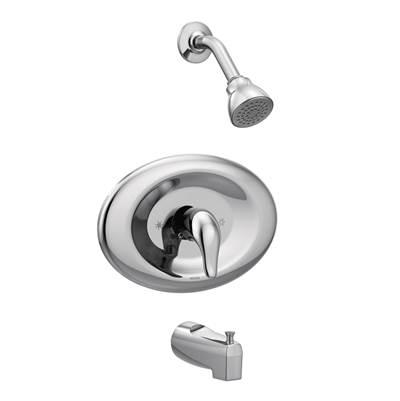 Chateau Single Handle Posi-Temp Eco-Performance Shower Faucet, Valve Included, Chrome by Moen
