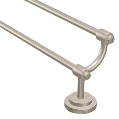Brushed Nickel 24'' Double Towel Bar by Moen