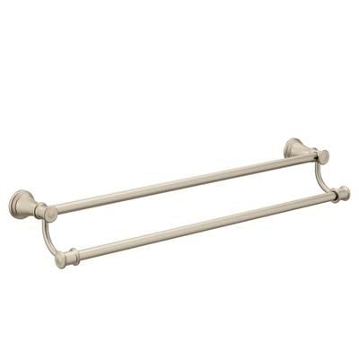 Brushed Nickel 24'' Double Towel Bar by Moen