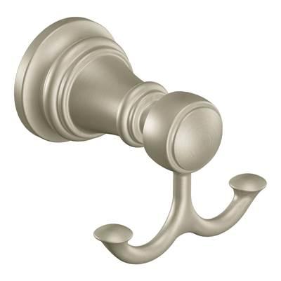 Brushed Nickel Double Robe Hook by Moen