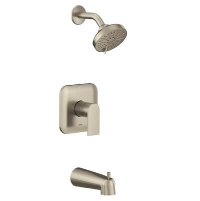 Genta M-CORE 2-Series Eco Performance 1-Handle Tub and Shower Trim Kit in Brushed Nickel (Valve Sold Separately) by Moen