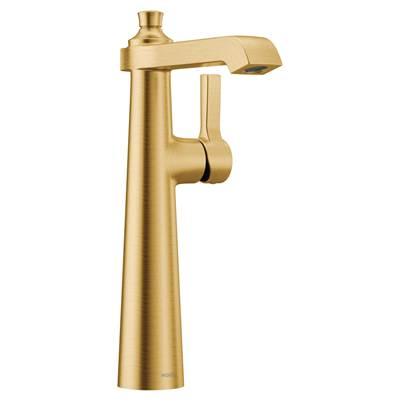 Flara One-Handle Single Hole Vessel Sink Bathroom Faucet, Brushed Gold by Moen