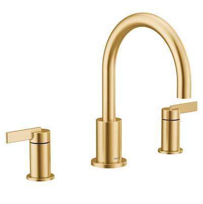 Cia 2-Handle High-Arc Deck Mount Roman Tub Faucet Trim Kit in Brushed Gold (Valve Sold Separately) by Moen