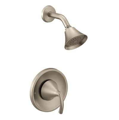 Glyde 1-Spray Single-Handle Eco-Performance Posi-Temp Shower Faucet Trim Kit in Brushed Nickel (Valve Sold Separately) by Moen