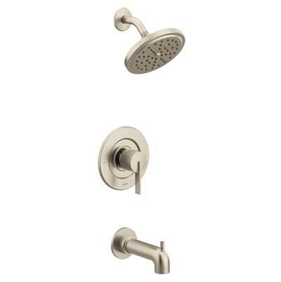 Cia Posi-Temp Eco-Performance 1-Handle Tub and Shower Faucet Trim Kit in Brushed Nickel (Valve Sold Separately) by Moen