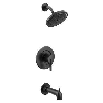 Cia Posi-Temp Eco-Performance 1-Handle Tub and Shower Faucet Trim Kit in Matte Black (Valve Sold Separately) by Moen