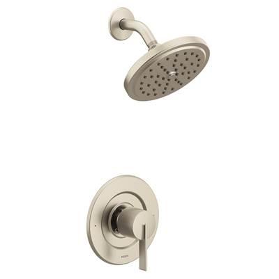 Cia Posi-Temp Rain Shower 1-Handle with Eco-Performance Shower Only Faucet Trim Kit in Brushed Nickel (Valve Sold Separately) by Moen