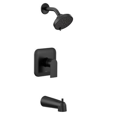 Genta M-CORE 2-Series Eco Performance 1-Handle Tub and Shower Trim Kit in Matte Black (Valve Sold Separately) by Moen
