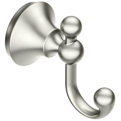 Brushed Nickel Double Robe Hook by Moen