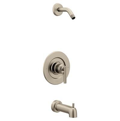 Gibon Single-Handle Posi-Temp Tub and Shower Faucet Trim Kit in Brushed Nickel (Shower Head and Valve Not Included) by Moen